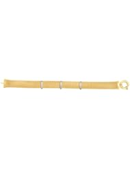 Silver 7.5" Yellow Finish 12.1mm Shiny Fancy Flat
