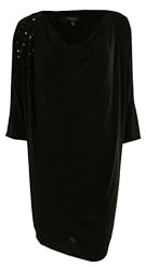 Jersey/Polyester/Spandex Cowl Neck Dolman Sequined  Dress