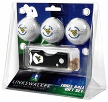 West Virginia Mountaineers 3 Golf Ball Gift Pack With Spring Action Tool
