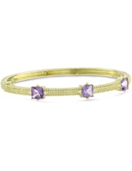 Judith Ripka "Candy" Three Stone Candy Purple Bangle Bracelet