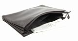 Lucrin - Serviette 3 soufflets - cuir de vachette lisse