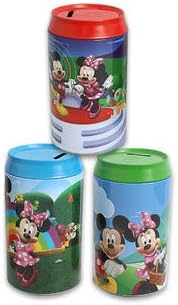 3 Pack Disney Mickey &amp; Minnie 7.5"H Tin Soda Penny Saving Bank