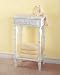 Carved White Side Table