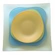 9" Freeform Seaglass Plate (Turquoise)
