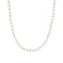 White Freshwater Cultured AA Quality Pearl Necklace with 14k Yellow Gold Clasp (6.5-7mm), 30"