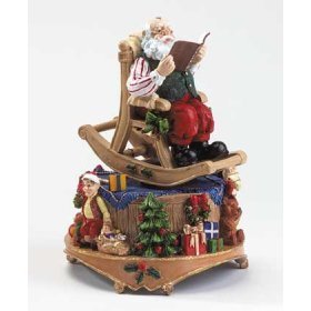 MUSICAL ROCKING SANTA CLAUS CHRISTMAS DECORATION GIFT