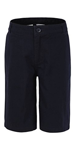Bienzoe Little Boy's School Uniforms Flat Front Twill Bermuda Shorts