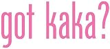 Got Kaka? - Decal / Sticker - Size:4.0 x 1.6 inches - Color: Pink
