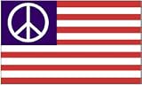 Peace Symbol on 3 x 5 Foot Polyester American flag