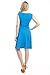 Rekucci Women's Slimming Fit and Flare Tummy Control Dress with Cap Sleeves