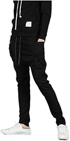 Angcoco Mens Casual Harem Jogging Pants Tracksuit Training Running Trousers