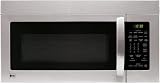 LG LMV1680ST 1.6 cu. ft. Over-the-Range Microwave Oven with 300 CFM Ventilation System, 1000 Cooking Watts, 10 Power Levels, Auto/Rapid Defrost and Auto Reheat: Stainless Steel