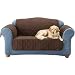 Sure Fit Pet Throw Quilted Loveseat Slipcover, Chocolate