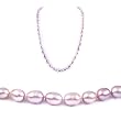 AugustinaJewelry Single Strand 22 Inch 8-9mm purple Oval Shape Freshwater Cultured Pearl Necklace