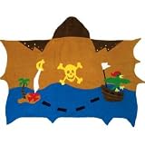 Kidorable Pirate Toddler Towel, Brown, 3-6 Years