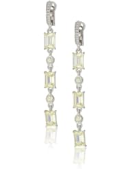 Judith Ripka "Candy" Triple Baguette Hanging Canary Drop Earrings