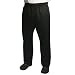 San Jamar P020BK Chef Revival 24/7 Poly Cotton Blend Elastic Waistband Chef Pant with Drawstring, Medium, Black