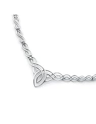 925 Sterling Silver Hi-Polished 17" Celtic Necklace