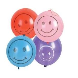 Punch Ball Balloon Smile Face (50 pack)