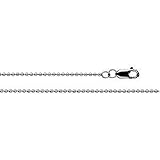 14K Platinum 1.25mm Round Bead Chain - 16, 18 and 20