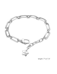 Star - Platinum Plated Silver Bracelet