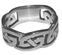 Mens 10mm Solid Silver Celtic Eternal Knot Ring