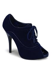 Women's 4 3/4 Inch Heel Peep Toe Lace-Up Bootie