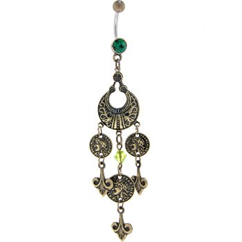 Antiqued COIN CHANDELIER Belly Ring