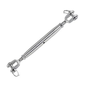G316 Stainless Steel Closed-Body Turnbuckle Jaw/Jaw - Choose from 3/16, 1/4, 5/16, 3/8-inch Turnbuckle size: 3/8