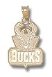 Milwaukee Bucks New Logo 5/8" Charm/Pendant -14K/10K, Stainless Steel or Gold Plated