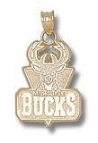Milwaukee Bucks New Logo 5/8" Gold Plated Charm/Pendant