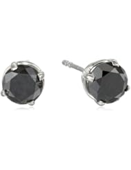 1 CT Black Diamond Stud Earrings 14k Gold