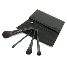 Exclusive Brush Set: Face Powder Brush + Concealer Brush + Blush Brush + Highlighter Brush + Case 4pcs+1Case