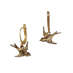 Sherla Birds Brass Earrings
