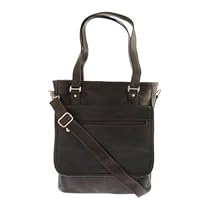 Piel Leather Laptop Tablet Carry-All Tote, Chocolate, One Size
