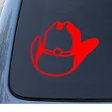 COWBOY HAT - Car, Truck, Notebook, Vinyl Decal Sticker #1238 | Vinyl Color: Red