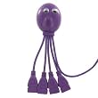 USB Hub 2.0 4-port For Mac and PC. True USB 2.0 Speed. 4-Legged Octopus (TM). Very Cute Octopus Design. (Purple)