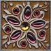 Tan Gem Flower Decorative Magnet