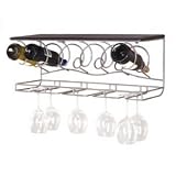 6 bottles and 8 stems of glassware Wine Rack