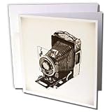 KIKE CALVO vintage camera collection - Picture of a Classical Vintage Camera with bellow - Greeting Cards-12 Greeting Cards with envelopes