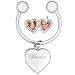 Engraved Heart Locket Key Chain - Personalized Jewelry
