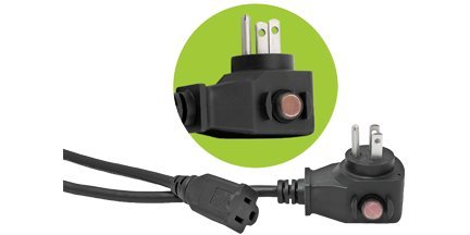 Power All 780070 Commercial Grade 125-volt 6-Feet 14-Gauge Black Cord with Circuit Breaker