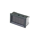 デュアル　LEDデジタル　パネル　電圧計電流計　電圧アンプメーター　0-30V50A　(赤と青)