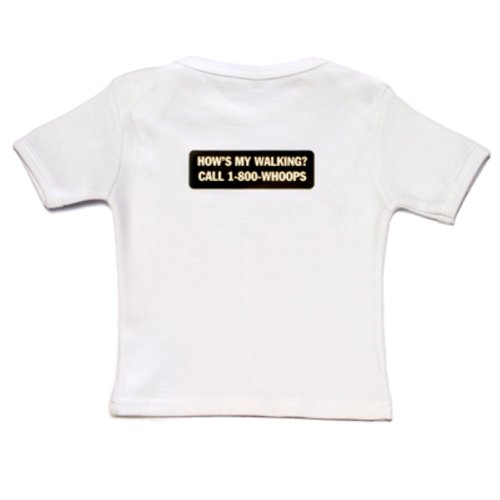 Childrens Toyshop  Toys : DribbleFactory : How's My Walking White T-shirt (12 months)