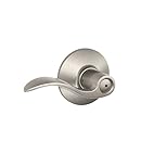 Schlage F40ACC619 Accent Privacy Lever, Satin Nickel