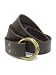 LUCKY BRAND Genuine Brown Leather Belt with Wool Plaid Accent, Medium Image