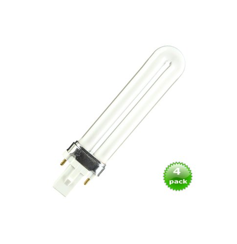 Fluorescent Replacement Light Bulb PLS Shape G23 Base 7 Watt CEC Brand (4pack)
