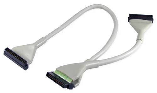 QVS - SCSI internal cable - Ultra160 - LVD - HD-68 (M) - HD-68 (M) - 2.3 ft - rounded - beige