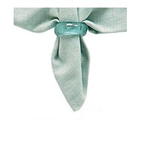 Buy Aqua Glass Kitchen Napkin Rings Set by Creative Home Accents
