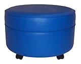 XL Vinyl Ottoman in Multiple Colors